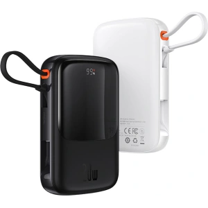 Powerbank Baseus Qpow 10000mAh 22.5W Quick Charge SCP AFC FCP biały + kabel USB-C