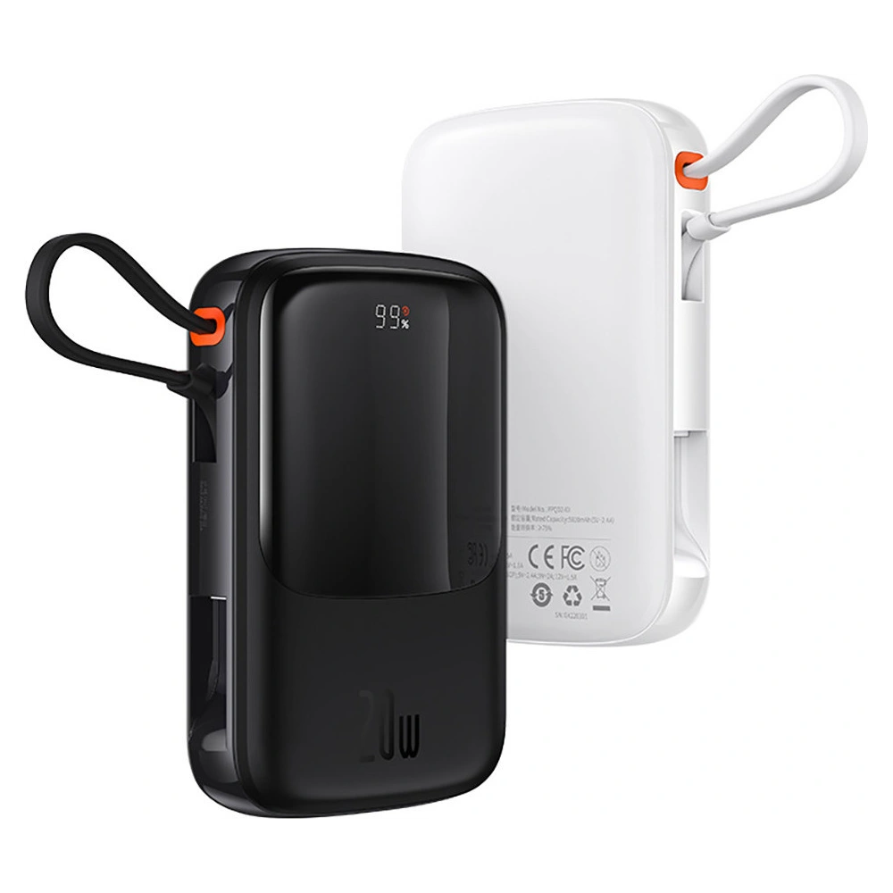 Powerbank Baseus Qpow 10000mAh 22.5W Quick Charge SCP AFC FCP biały + kabel USB-C