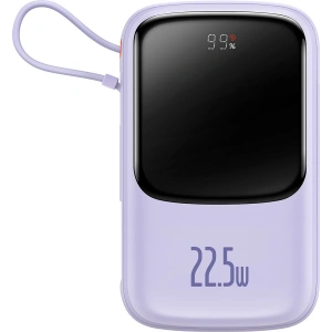 Powerbank Baseus Qpow 10000mAh 22.5W Quick Charge SCP AFC FCP fioletowy + kabel USB-C