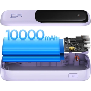 Powerbank Baseus Qpow 10000mAh 22.5W Quick Charge SCP AFC FCP fioletowy + kabel USB-C