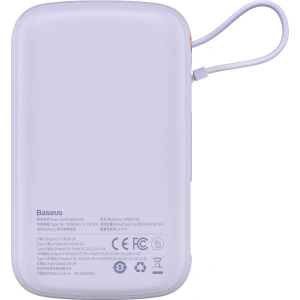 Powerbank Baseus Qpow 10000mAh 22.5W Quick Charge SCP AFC FCP fioletowy + kabel USB-C
