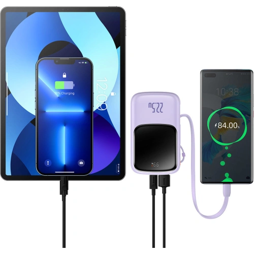 Kup Powerbank Baseus Qpow 10000mAh 22.5W Quick Charge SCP AFC FCP fioletowy + kabel USB-C - BSU3430PRP - {ean13} - Sklep Home Screen