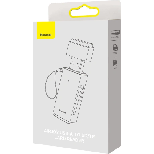 Buy Baseus Lite Series adapter SD/TF USB card reader gray - BSU3432GRY - {ean13} - Home Screen Store Europe
