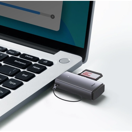 Buy Baseus Lite Series adapter SD/TF USB card reader gray - BSU3432GRY - {ean13} - Home Screen Store Europe