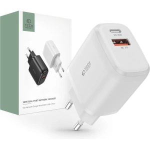 Ładowarka sieciowa Tech-Protect C20W 2-port Network Charger PD 20W QC 3.0 White