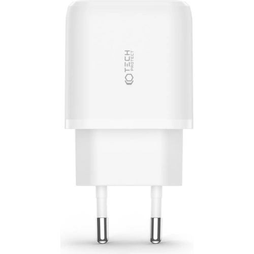 Kup Încărcător de rețea Tech-Protect C20W Încărcător de rețea cu 2 porturi PD 20W QC 3.0 Alb - THP1169WHT - {ean13} - Sklep Home Screen