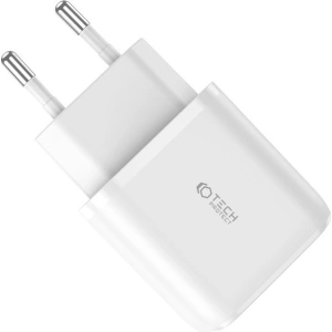 Síťová nabíječka Tech-Protect C20W 2-portová nabíječka PD 20W QC 3.0 bílá