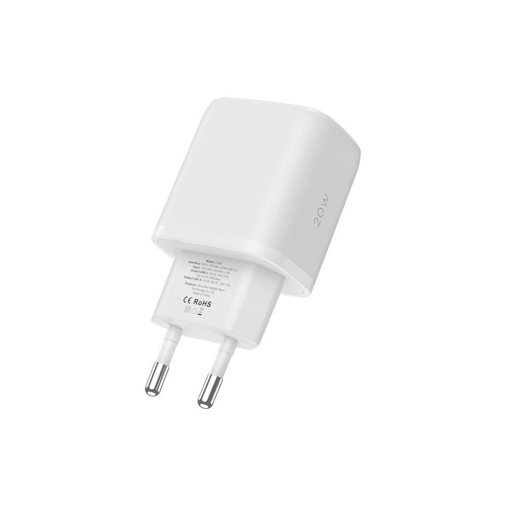 Ładowarka sieciowa Tech-Protect C20W 2-port Network Charger PD 20W QC 3.0 White