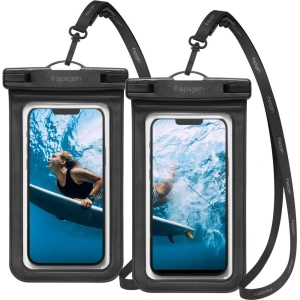 Kup Wodoodporne uniwersalne etui Spigen A601 Universal Waterproof Case Black [2 PACK] - SPN2275BLK - {ean13} - Sklep Home Screen
