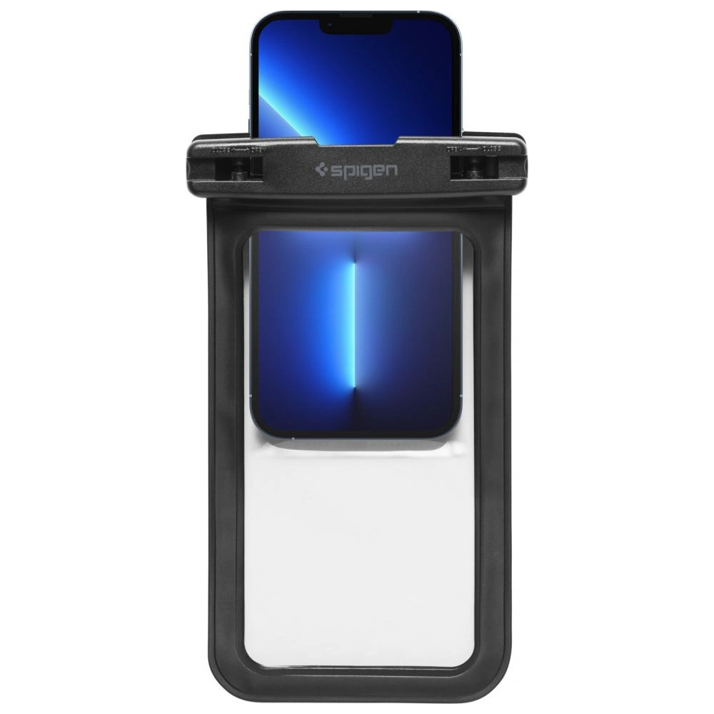 Wodoodporne uniwersalne etui Spigen A601 Universal Waterproof Case Black [2 PACK]