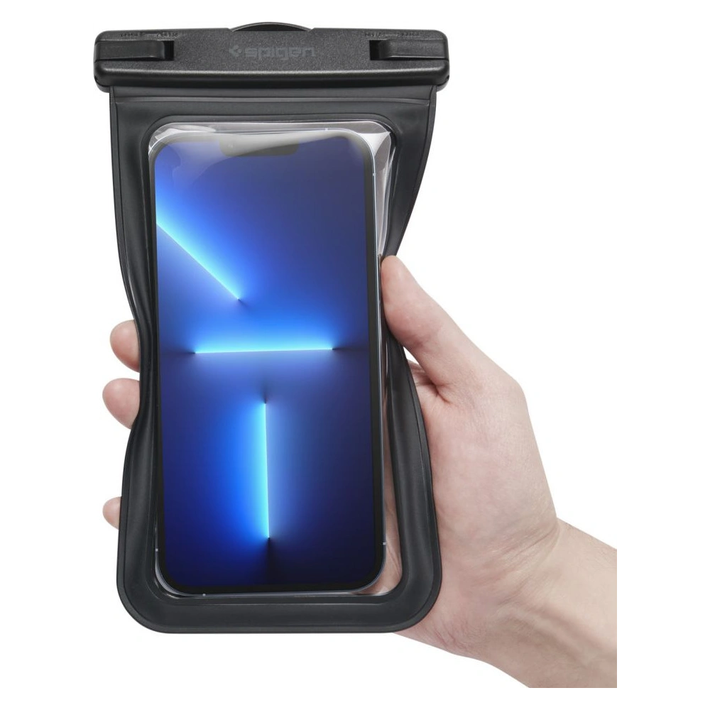 Wodoodporne uniwersalne etui Spigen A601 Universal Waterproof Case Black [2 PACK]