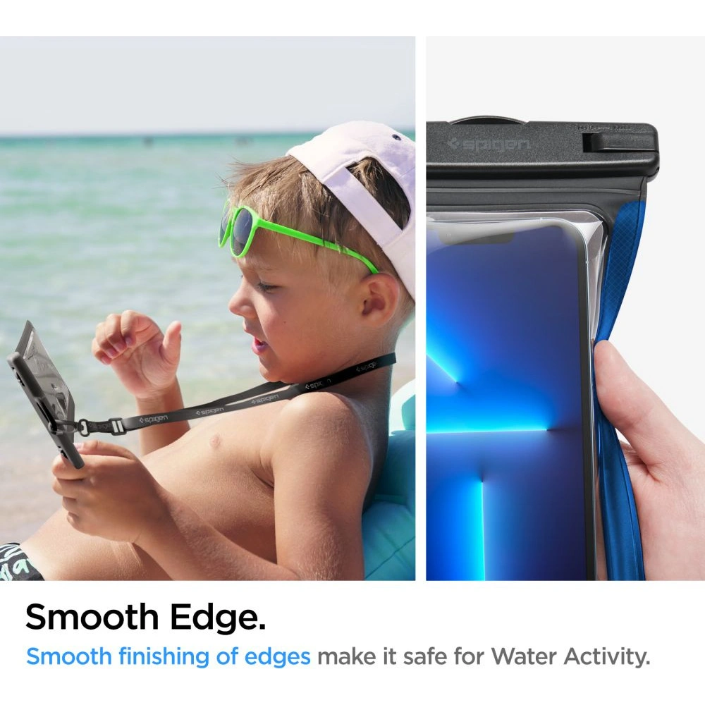 Wodoodporne uniwersalne etui Spigen A601 Universal Waterproof Case Black [2 PACK]