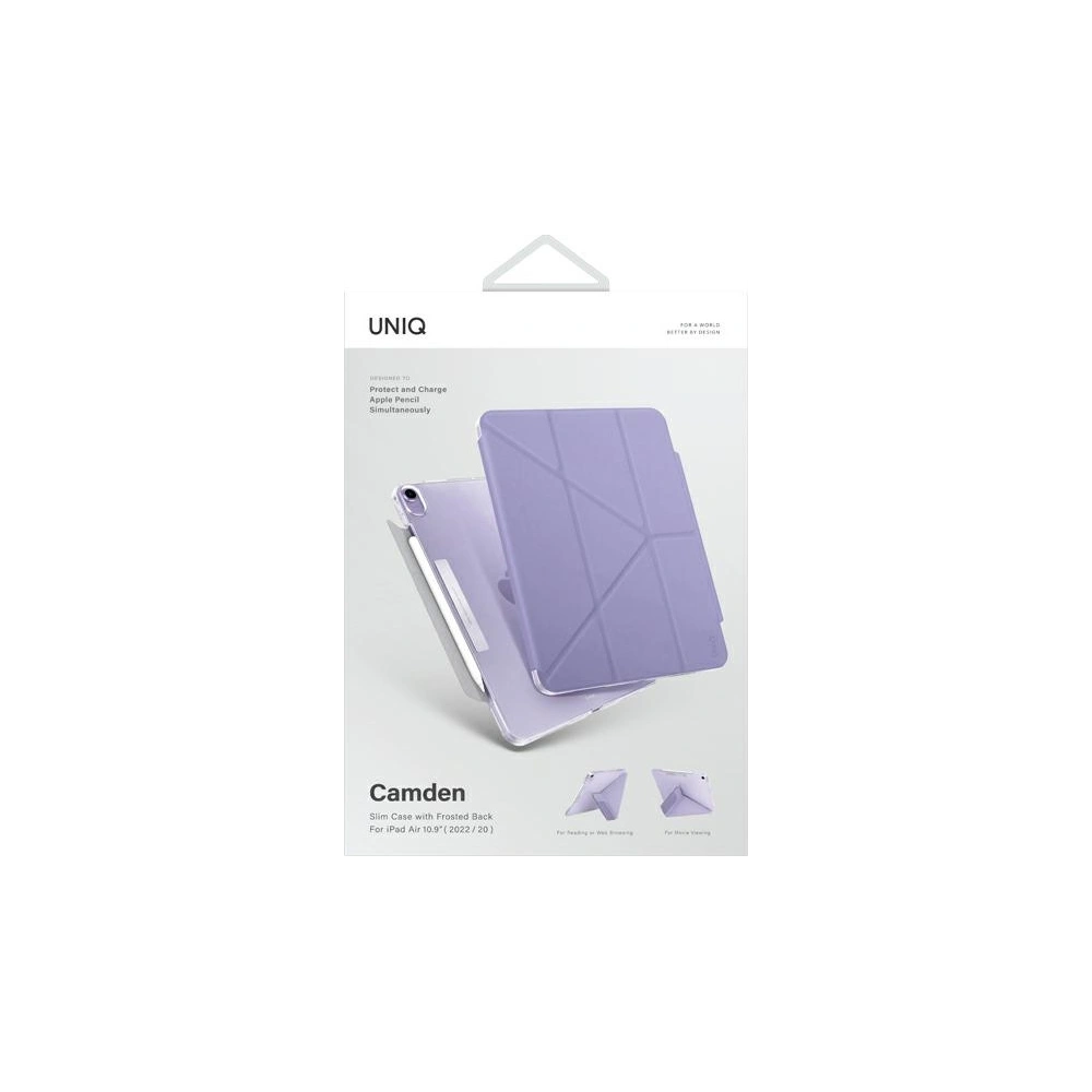 Etui UNIQ Camden Apple iPad Air 10.9 2020/2022 (4. i 5. generacji) / iPad Air 11 2024 (6. generacji) lawendowy/lavender Antimicrobial