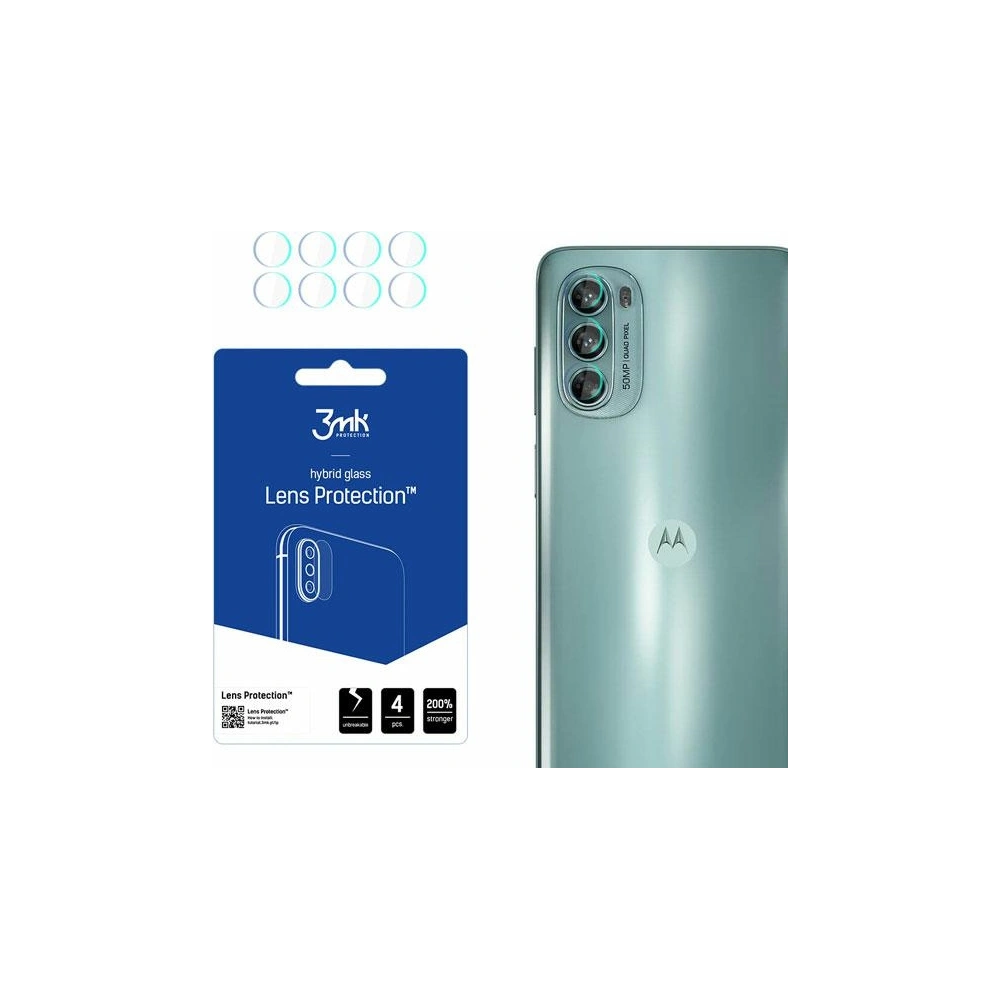 Szkło hybrydowe na obiektyw aparatu 3MK Lens Protection Motorola Moto G62 5G [4 PACK]