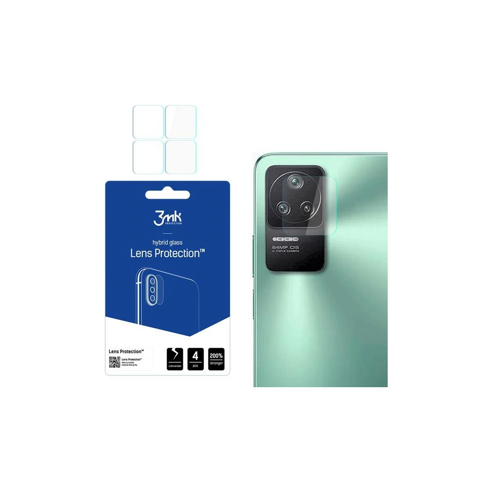 Szkło hybrydowe na obiektyw aparatu 3MK Lens Protection POCO F4 5G [4 PACK]