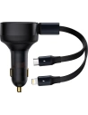 Încărcător auto Baseus Enjoyment 2w1 30W negru