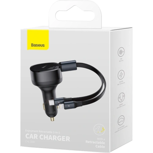 Kup Auto-Ladegerät Baseus Enjoyment 2-in-1 30W schwarz - BSU3437BLK - {ean13} - Sklep Home Screen