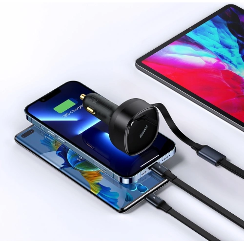 Kup Încărcător auto Baseus Enjoyment 2w1 30W negru - BSU3437BLK - {ean13} - Sklep Home Screen