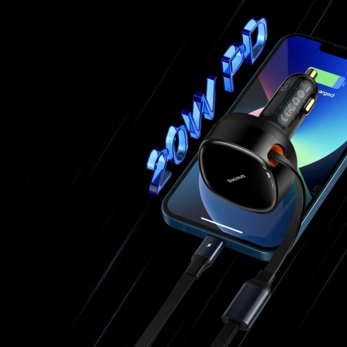 Kup Auto nabíječka Baseus Enjoyment 2w1 30W černá - BSU3437BLK - {ean13} - Sklep Home Screen