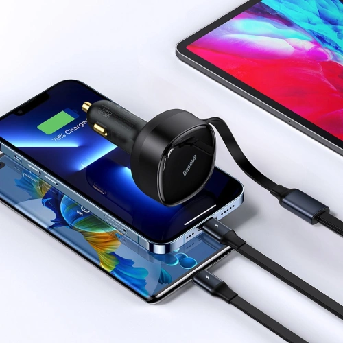 Kup Autós töltő Baseus Enjoyment 2w1 30W fekete - BSU3437BLK - {ean13} - Sklep Home Screen