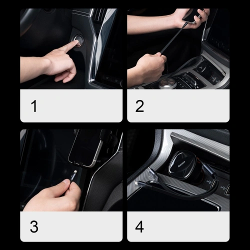 Kup Încărcător auto Baseus Enjoyment 2w1 30W negru - BSU3437BLK - {ean13} - Sklep Home Screen