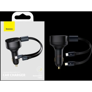Buy Baseus Enjoyment Car Charger 2in1 30W black - BSU3437BLK - {ean13} - Home Screen Store Europe