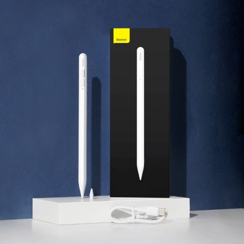 Kup Rysik pojemnościowy Baseus do iPad biały + kabel USB-C 3A 0.3m - BSU3440WHT - {ean13} - Sklep Home Screen