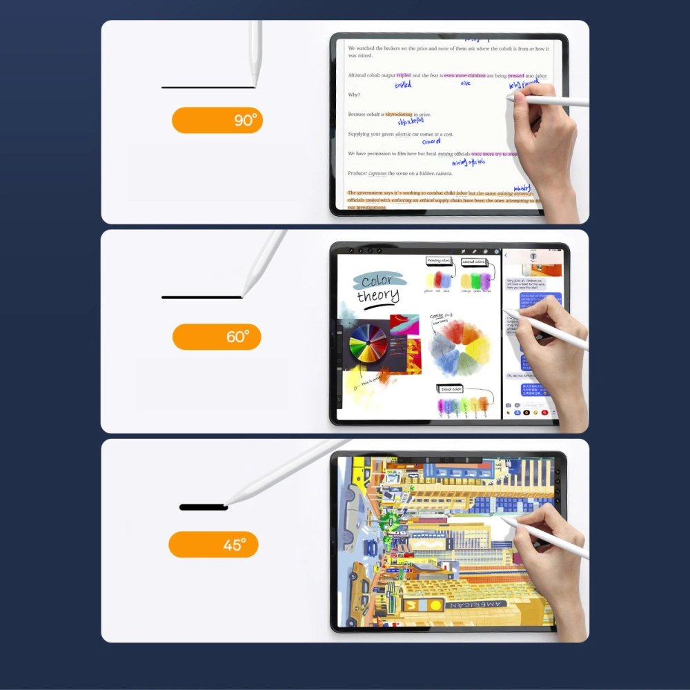 Rysik pojemnościowy Baseus do iPad biały + kabel USB-C 3A 0.3m