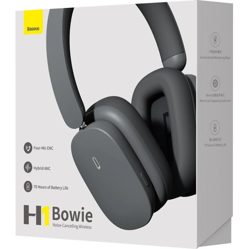 Kup Kopfhörer Baseus Bowie H1 Bluetooth 5.2 ANC grau - BSU3441GRY - {ean13} - Sklep Home Screen
