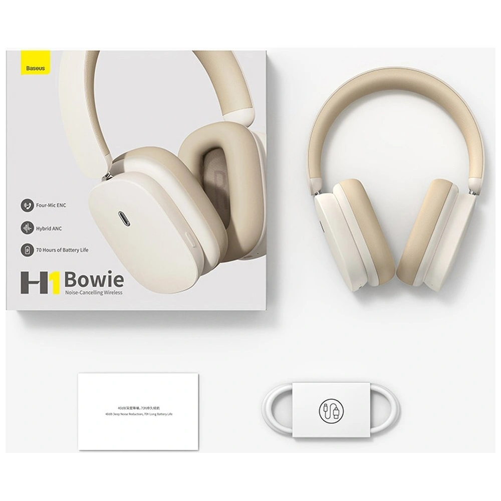 Słuchawki Baseus Bowie H1 Bluetooth 5.2 ANC szary