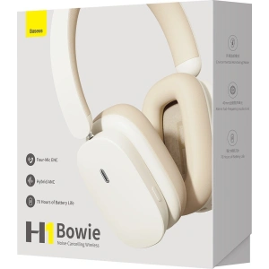 Kup Fülhallgató Baseus Bowie H1 Bluetooth 5.2 ANC fehér - BSU3442WHT - {ean13} - Sklep Home Screen