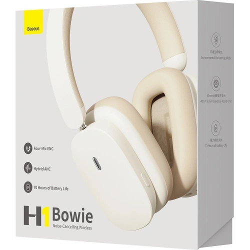 Kup Fülhallgató Baseus Bowie H1 Bluetooth 5.2 ANC fehér - BSU3442WHT - {ean13} - Sklep Home Screen
