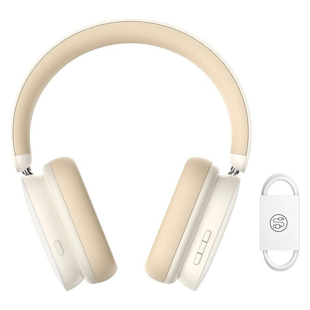 Słuchawki Baseus Bowie H1 Bluetooth 5.2 ANC biały