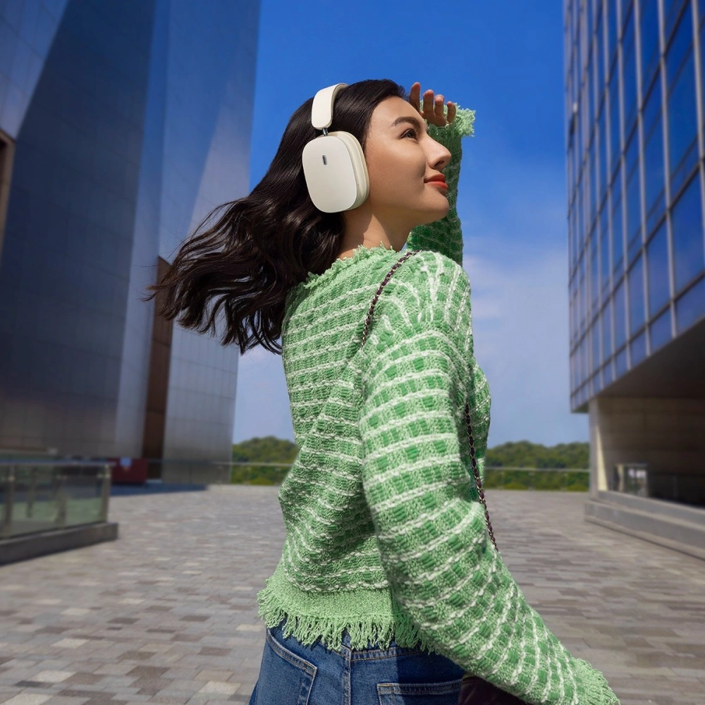 Słuchawki Baseus Bowie H1 Bluetooth 5.2 ANC biały