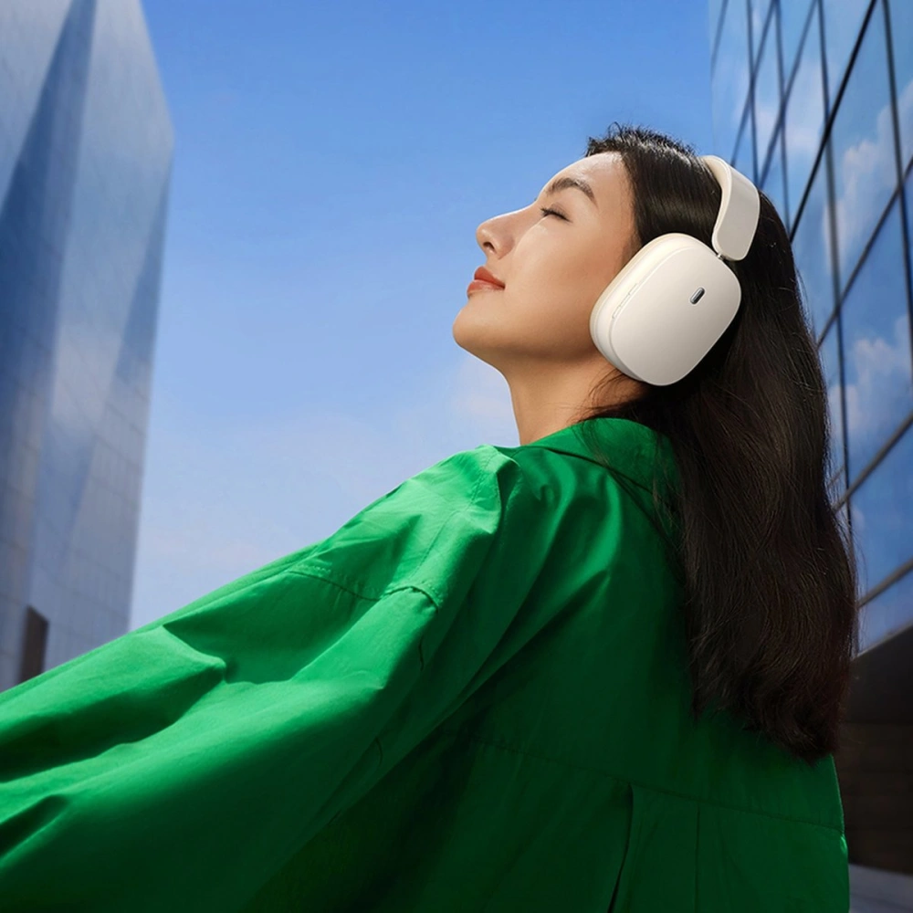 Słuchawki Baseus Bowie H1 Bluetooth 5.2 ANC biały