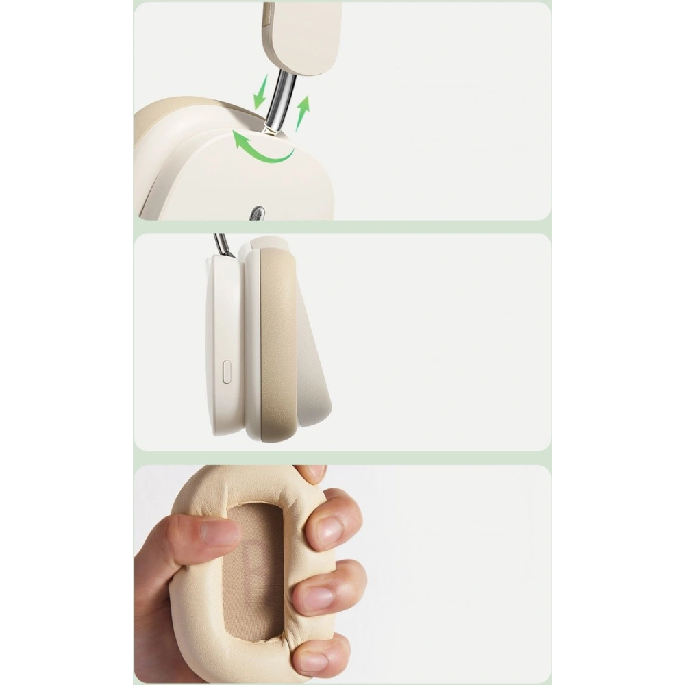 Słuchawki Baseus Bowie H1 Bluetooth 5.2 ANC biały