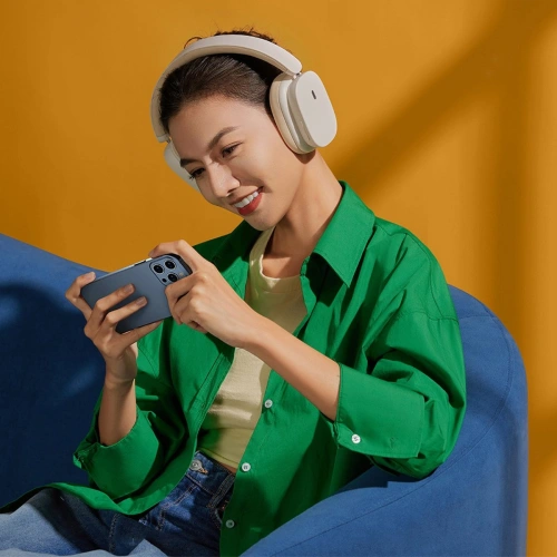 Buy Baseus Bowie H1 Wireless Headphones Bluetooth 5.2 ANC white - BSU3442WHT - {ean13} - Home Screen Store Europe