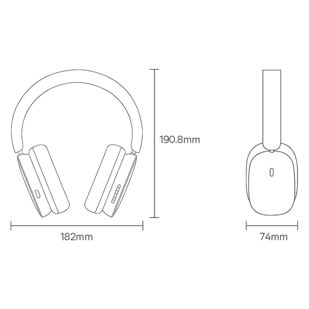 Słuchawki Baseus Bowie H1 Bluetooth 5.2 ANC biały
