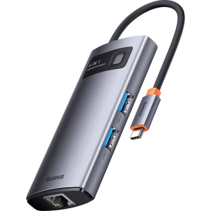 Kup Hub Baseus Metal Gleam Series 4-in-1 USB-C - 3 x USB 3.2 Gen.1 + RJ45 - BSU3443 - {ean13} - Sklep Home Screen