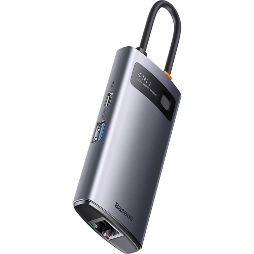 Kup Hub Baseus Metal Gleam Series 4-in-1 USB-C - 3 x USB 3.2 Gen.1 + RJ45 - BSU3443 - {ean13} - Sklep Home Screen