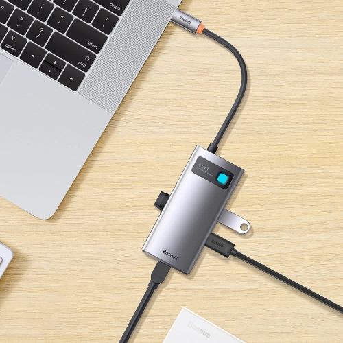 Kup Hub Baseus Metal Gleam Series 4-in-1 USB-C - 3 x USB 3.2 Gen.1 + RJ45 - BSU3443 - {ean13} - Sklep Home Screen
