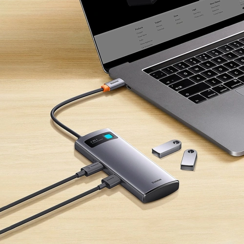 Kup Hub Baseus Metal Gleam Series 4-in-1 USB-C - 3 x USB 3.2 Gen.1 + RJ45 - BSU3443 - {ean13} - Sklep Home Screen