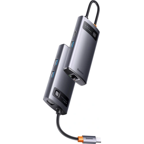 Kup Hub Baseus Metal Gleam Series 4-in-1 USB-C - 3 x USB 3.2 Gen.1 + RJ45 - BSU3443 - {ean13} - Sklep Home Screen