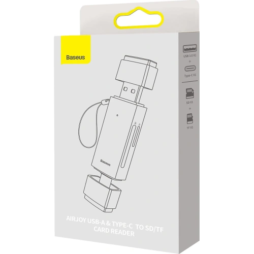 Kup Cititor de carduri SD/TF Baseus Lite Series USB-A/USB-C gri - BSU3448GRY - {ean13} - Sklep Home Screen
