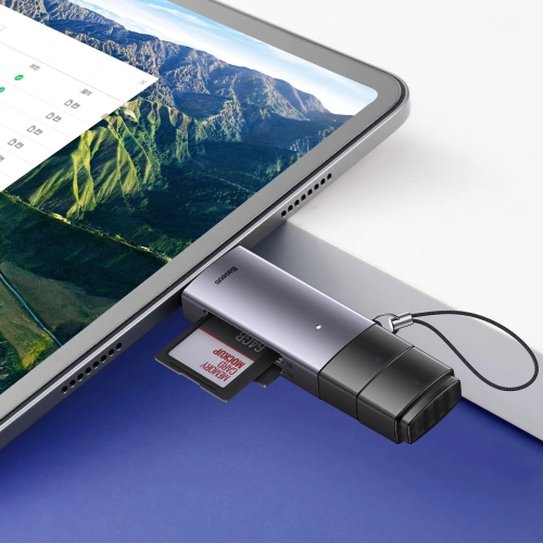 Kup SD/TF-Kartenleser Baseus Lite Series USB-A/USB-C grau - BSU3448GRY - {ean13} - Sklep Home Screen