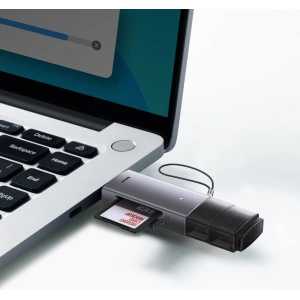 Buy Baseus Lite Series SD/TF Card Reader USB-A & USB-C gray - BSU3448GRY - {ean13} - Home Screen Store Europe