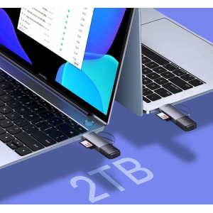 Buy Baseus Lite Series SD/TF Card Reader USB-A & USB-C gray - BSU3448GRY - {ean13} - Home Screen Store Europe