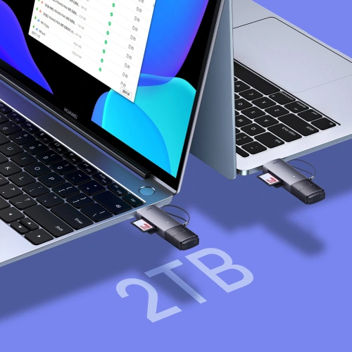 Kup Cititor de carduri SD/TF Baseus Lite Series USB-A/USB-C gri - BSU3448GRY - {ean13} - Sklep Home Screen