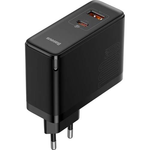 Kup Încărcător de rețea Baseus GaN5 Pro USB-C/USB 100W PD 3.0 QC4.0+ AFC negru - BSU3449BLK - {ean13} - Sklep Home Screen