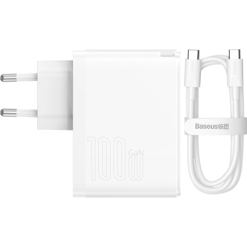 Kup Töltő Baseus GaN5 Pro USB-C/USB 100W PD 3.0 QC4 .0+ AFC fehér - BSU3450WHT - {ean13} - Sklep Home Screen